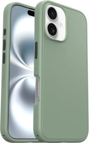 OtterBox iPhone 16 Only Symmetry Series Case Sagebrush Green Snaps to MagSafe UltraSleek Raised Edges Protect Camera Screen NonRetail Packaging
