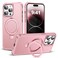 SKYLMW Compatible with iPhone 14 Pro Max Case with Invisible Magnetic ORing Stand MilitaryGrade Case for iPhone 14 ProMax 67 Compatible with MagSafeGreat Grip Feeling Rose Gold