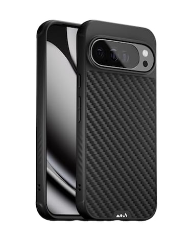 Mous for Google Pixel 10 Pro XL 2025 Case Compatible with Qi2 MagSafe and Pixelsnap Limitless Protective Pixel 10 Pro XL Carbon Fibre Case Shockproof Phone Cover Black