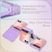 FABSPARK Case for Samsung Galaxy Z Flip 7 Builtin Screen ProtectorHinge ProtectionSparkly Bling Glitter Crystal Clear Transparent Slim Fit Acrylic Hard PC for Samsung Z Flip 7 CaseGlitter Purple