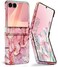 Btscase for Samsung Galaxy Z Flip 7 CaseBuilt in Front Screen ProtectorGold Glitter Marble Pattern Hard PC Slim Shockproof Full Body Drop Protective Case for Galaxy Z Flip 7 5G 2025 Rose Gold
