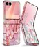 Btscase for Samsung Galaxy Z Flip 7 CaseBuilt in Front Screen ProtectorGold Glitter Marble Pattern Hard PC Slim Shockproof Full Body Drop Protective Case for Galaxy Z Flip 7 5G 2025 Rose Gold