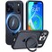 CASEKOO UltraMagnetic Stand for iPhone 17 Pro Max Case Military Drop Protection Compatible with MagSafe Shockproof Translucent Matte Slim Ring for iPhone 17 Pro Max Phone Case 69 Black
