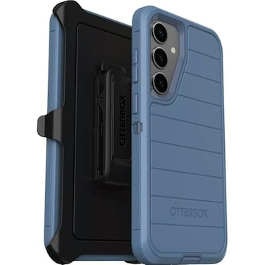 OtterBox Galaxy S25 Only Defender Series Case Baby Blue Jeans Blue Screenless Rugged Durable with Port Protection Holster Clip Included Microbial Defense Protection