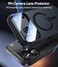 VOFATA Upgraded Full Camera Protection for iPhone 17 Pro Max Case with Camera Cover Stand Fit for MagSafe10FT MilGrade Protection Translucent Magnetic iPhone 17 Pro Max Phone Case Black