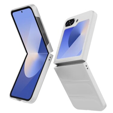 BonYonka Case for Samsung Galaxy Z Flip 6 Hard PC Slim Fit Bumper Case AntiScratch Shockproof Protective Phone Cover White