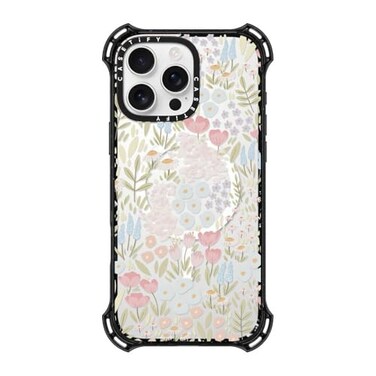 CASETiFY Bounce Case for iPhone 16 Pro Max Shockproof 213 ft 6X Military Grade Drop ProtectionCompatible with Magsafe Eleanor Clear Black