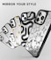 CASETiFY Mirror Case for iPhone 16 Pro Max Reflective 49 ft 1X Military Grade Drop ProtectionCompatible with Magsafe Simple Daisies Silver on Black
