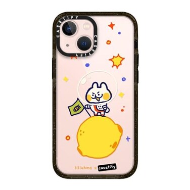 CASETiFY Impact iPhone 13 Mini Case 66ft Drop Protection Bun in Space Clear Black