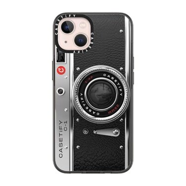 CASETiFY Compact iPhone 13 Case 4 ft 2X Military Grade Drop ProtectionSlimLightweight Camera Case Classic Clear Black