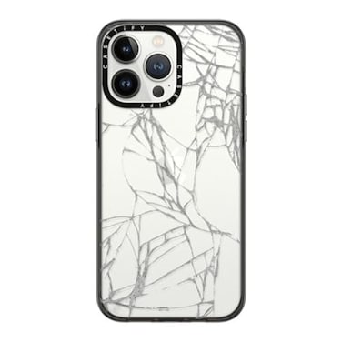 CASETiFY Compact Case for iPhone 14 Pro Max Lightweight 4 ft 2X Military Grade Drop ProtectionSlim Broken Clear Black