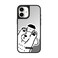 CASETiFY Mirror iPhone 16 Plus Case Reflective 49 ft 1X Military Grade Drop ProtectionCompatible with Magsafe Dog Loves Coffee Silver on Black