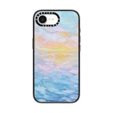 CASETiFY Impact Case for iPhone 16e 82ft 4X Military Grade Drop ProtectionCompatible with Magsafe Atlantic Ocean Sunrise Clear Black