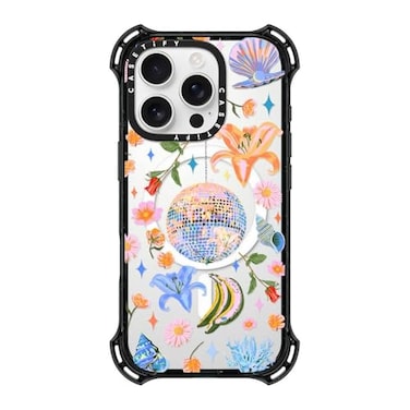 CASETiFY Bounce Case for iPhone 16 Pro Shockproof 213 ft 6X Military Grade Drop ProtectionCompatible with Magsafe Disco Magic Clear Black