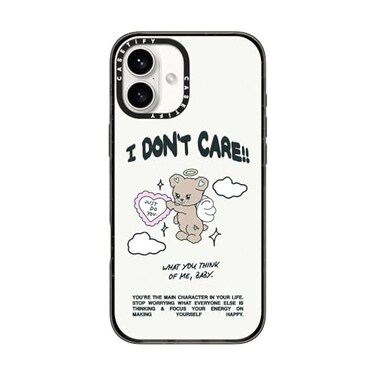 CASETiFY Impact Case for iPhone 16 Plus Slim 82 ft 4X Military Grade Drop ProtectionCompatible with Magsafe Angel Bear Clear Black