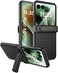 Miimall Thin Cover for Motorola Razr Ultra 2025 Case with Screen Protector Stand Hinge ProtectionFull Body Protection NonSlip AntiScratch Hard Phone Case for Razr 60 Ultra Shockproof Black