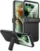 Miimall Thin Cover for Motorola Razr Ultra 2025 Case with Screen Protector Stand Hinge ProtectionFull Body Protection NonSlip AntiScratch Hard Phone Case for Razr 60 Ultra Shockproof Black