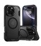 Mobnano for iPhone 16 Pro Max Case Compatible with MagSafe Translucent Matte Cover with Builtin Stand MilitaryGrade Heavy Duty Protection Shockproof Case with Camera Lens Guard Black
