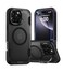 Mobnano for iPhone 16 Pro Max Case Compatible with MagSafe Translucent Matte Cover with Builtin Stand MilitaryGrade Heavy Duty Protection Shockproof Case with Camera Lens Guard Black