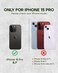Porter Riley Premium Leather Case Compatible with iPhone 15 Pro Slim line Bumper Case Compatible with MagSafe Genuine Leather Cover Black