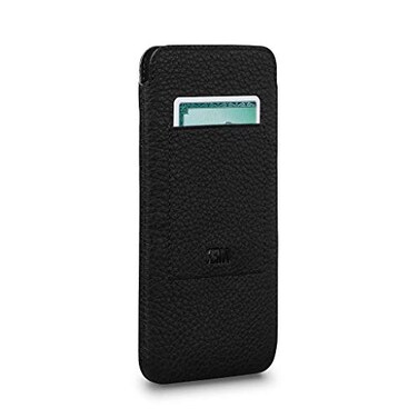 SENA UltraSlim Classic Leather Sleeve Case Compatible with Wallet Black iPhone 13 Mini