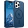SUPFINE Magnetic for iPhone 13 Pro Max Case Compatible with MagSafe Military Grade Drop Protection Slim Translucent Matte Shockproof with AntiFingerprint Phone CaseDeep Blue