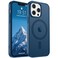 SUPFINE Magnetic for iPhone 13 Pro Max Case Compatible with MagSafe Military Grade Drop Protection Slim Translucent Matte Shockproof with AntiFingerprint Phone CaseDeep Blue