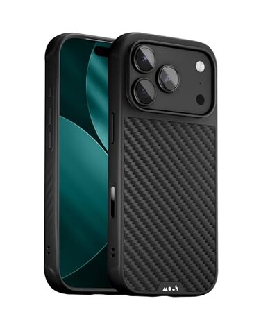 Mous for iPhone 17 Pro Case Compatible with MagSafe Limitless Protective Carbon Fibre Cover for iPhone 17 Pro Shockproof Full Camera Protection AntiScratch Back Black