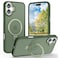 Lufanbis Magnetic for iPhone 17 Case with Ring Stand 10 FT Drop Protection Velvety Touch Slim Translucent Matte Back Shockproof Phone Case for iPhone 17 63 Midnight Green