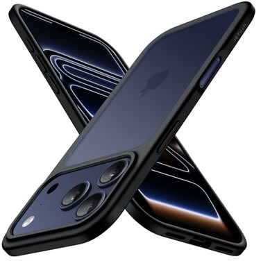JETech Matte Case ONLY for iPhone 17 Pro Max 69Inch Shockproof Military Grade Drop Protection Frosted Translucent Back Minimalist Phone Cover AntiFingerprint Black