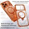 CASEKOO Pearlescent Shimmer 360 Spin Magnetic Stand for Glossy iPhone 17 Pro Max Case for Women Fit for MagSafe 17FT Drop Protection Chic Design for 17 Pro Max Case with Stand 69 Cosmic Orange