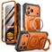 SUPCASE for iPhone 17 Pro Max Case UBGrip Pro Builtin Tempered Glass Screen Protector Stand Camera Control Cover Compatible with MagSafe Full Body Heavy Duty Magnetic Phone Case Coral