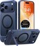 TORRAS for iPhone 17 Pro Case with Strong Magnetic Stand Fit for MagSafe MilGrade Protection Builtin Kickstand Camera Control Translucent Shockproof Slim 17 Pro Cover Ostand Deep Blue