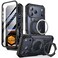 SUPCASE for iPhone 17 Pro Max Case UBGrip Pro Builtin Tempered Glass Screen Protector Stand Camera Control Cover Compatible with MagSafe Full Body Heavy Duty Magnetic Phone Case Black