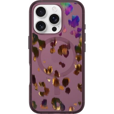 OtterBox iPhone 16 Pro Symmetry Series Clear Case Leopard Shift Pink UltraThin Sleek iPhone Case Colorful Animal Print iPhone Case