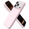 ORNARTO Compatible with iPhone 17 Pro Case 63 Slim Liquid Silicone 4 Layers Full Covered Soft Gel Rubber Shockproof Cover Protective Phone Case for iPhone 17 ProChalk Pink