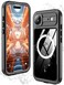 GOLDJU Magnetic for iPhone Air CaseWaterproof Builtin Screen Camera ProtectorIP68 Underwater Full Body 16FT Military Dropproof Shockproof Case for iPhone 17 Air 65 Black