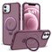SKYLMW Compatible with iPhone 12 Case iPhone 12 Pro Case with Invisible Magnetic ORing Stand Translucent Phone Cases 61 Compatible with MagSafeGreat Grip Feeling Wine Red
