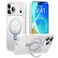 CASEKOO UltraMagnetic Stand for iPhone 17 Pro Max Case Military Drop Protection Compatible with MagSafe Shockproof Translucent Matte Slim Ring for iPhone 17 Pro Max Phone Case 69 White