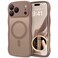 CAPRARO Magnetic for iPhone 17 Pro Max Case for Women Girls Upgraded Full Camera Protection Compatible with MagSafe Cute Wave Translucent Matte Phone Case for iPhone 17 Pro Max Brown
