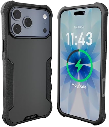 Smartish iPhone 17 Pro Max MagSafe Case Gripzilla Protective Magnetic Case for Men Rugged Tough Military Grade Heavy Duty Grip Armor Drop Tested for iPhone 17 Pro Max Black Tie Affair