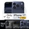 JETech Case for iPhone 17 Pro Max 69Inch Camera Lens Full Protection Soft TPU Protective Phone Cover with Matte Finish Shockproof Black