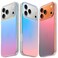 LONLI Hue for iPhone 17 Pro Case Dynamic PrismGlow Holographic Iridescent Phone Cover Slim ShockAbsorbing Protection Cute Aesthetic Case for Women Girls