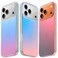 LONLI Hue for iPhone 17 Pro Case Dynamic PrismGlow Holographic Iridescent Phone Cover Slim ShockAbsorbing Protection Cute Aesthetic Case for Women Girls