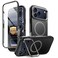 i-Blason iBlason for iPhone 17 Pro Max Case MagSafe with Stand 9H Tempered Glass Screen Protector Camera Control Button Cover MilitaryGrade Protection FullBody Heavy Duty Magnetic Case Black
