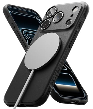 Ringke Onyx for iPhone 17 Pro Case Compatible with MagSafe Oil Dirt Resistant Individual Lens Covers for Cameras NonSlip Enhanced Grip Lightweight Cover Magnetic Black