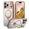 CASEKOO Rose Gold Glossy Designed for iPhone 17 Pro Case with 360 Spin Magnetic Stand Fit for MagSafe17FT Military Protection Slim Polished Frame Titanium Alloy Sturdy Stand 63 Rose Gold