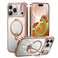 CASEKOO Rose Gold Glossy Designed for iPhone 17 Pro Case with 360 Spin Magnetic Stand Fit for MagSafe17FT Military Protection Slim Polished Frame Titanium Alloy Sturdy Stand 63 Rose Gold