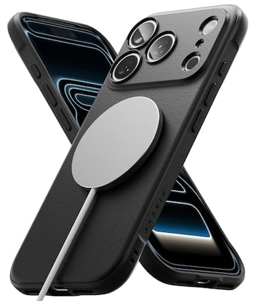 Ringke Onyx for iPhone 17 Pro Max Case Compatible with MagSafe Oil Dirt Resistant Individual Lens Covers for Cameras NonSlip Enhanced Grip Lightweight Cover Magnetic Black