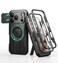 Dexnor for iPhone 17 Pro Case 2 Front Frame Builtin Flip Camera Cover Kickstand Compatible with MagSafe HeavyDuty Rugged Shockproof Portection Case with Screen Protector 63 inch Black